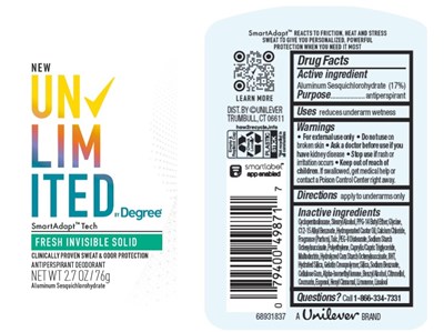 Unlimited By Degree Fresh Ap Deo (Unlimited By Degree Fresh Invisible Antiperspirant Deodorant)